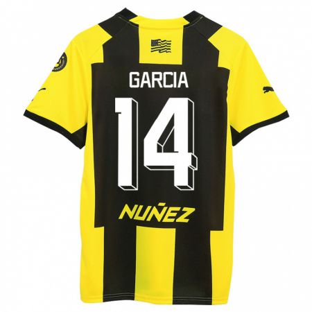 Kandiny Niño Camiseta Damián García #14 Amarillo Negro 1ª Equipación 2023/24 La Camisa Chile