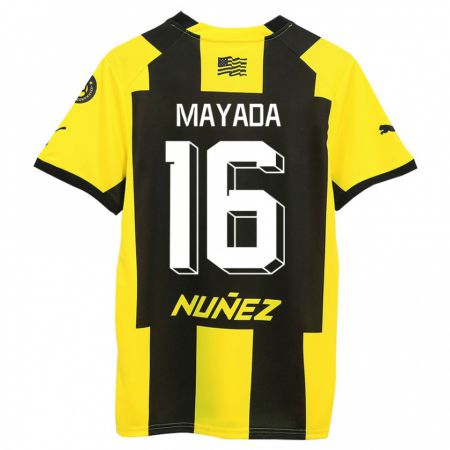Kandiny Niño Camiseta Camilo Mayada #16 Amarillo Negro 1ª Equipación 2023/24 La Camisa Chile