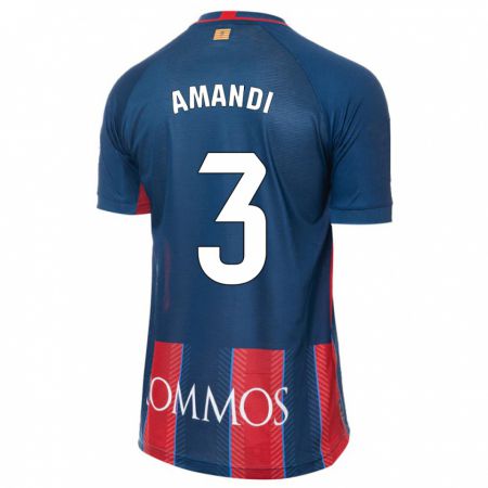 Kandiny Niño Camiseta Iván Amandi #3 Armada 1ª Equipación 2023/24 La Camisa Chile