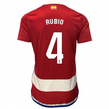 Kandiny Niño Camiseta Miguel Rubio #4 Rojo 1ª Equipación 2023/24 La Camisa Chile