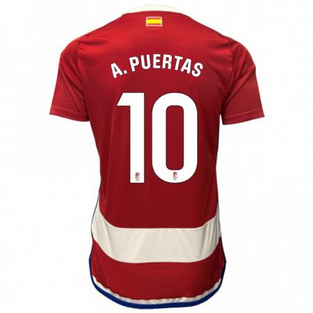 Kandiny Niño Camiseta Antonio Puertas #10 Rojo 1ª Equipación 2023/24 La Camisa Chile