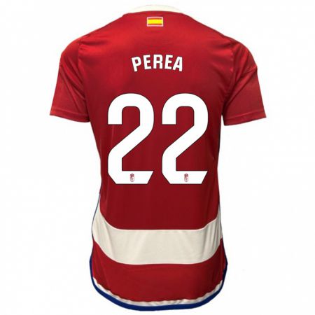 Kandiny Niño Camiseta Alberto Perea #22 Rojo 1ª Equipación 2023/24 La Camisa Chile