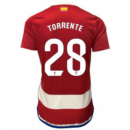 Kandiny Niño Camiseta Raúl Torrente #28 Rojo 1ª Equipación 2023/24 La Camisa Chile