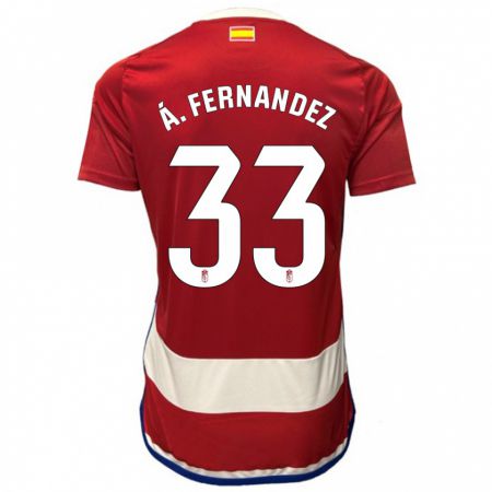 Kandiny Niño Camiseta Álvaro Fernández #33 Rojo 1ª Equipación 2023/24 La Camisa Chile