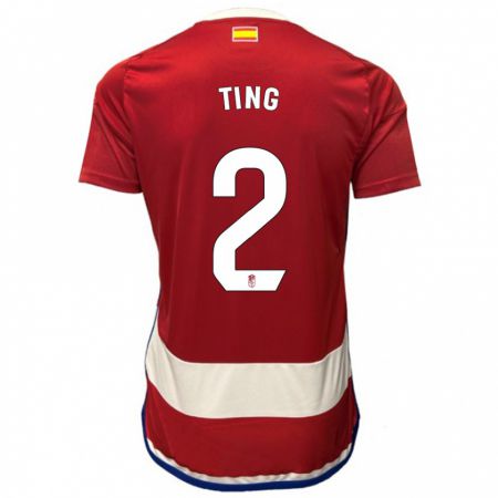 Kandiny Niño Camiseta Xie Ting #2 Rojo 1ª Equipación 2023/24 La Camisa Chile