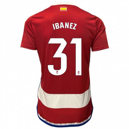 Kandiny Niño Camiseta Alba Ibáñez #31 Rojo 1ª Equipación 2023/24 La Camisa Chile