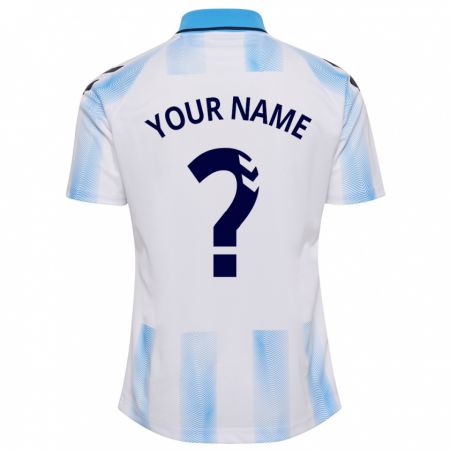 Kandiny Niño Camiseta Su Nombre #0 Blanco Azul 1ª Equipación 2023/24 La Camisa Chile