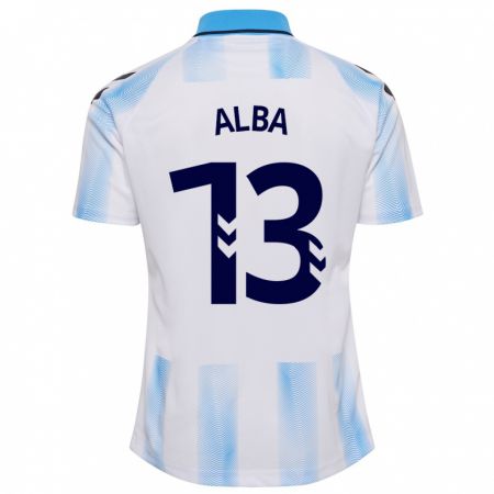 Kandiny Niño Camiseta Alba #13 Blanco Azul 1ª Equipación 2023/24 La Camisa Chile