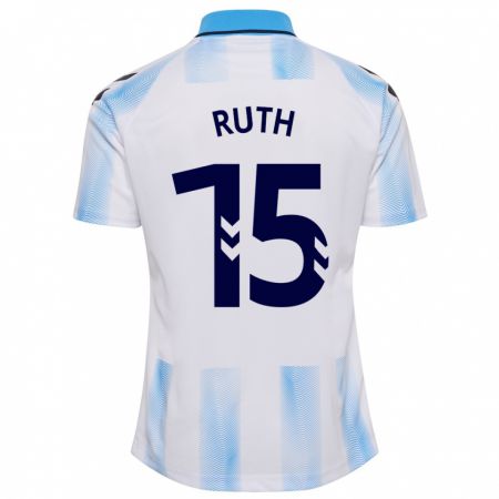 Kandiny Niño Camiseta Ruth #15 Blanco Azul 1ª Equipación 2023/24 La Camisa Chile