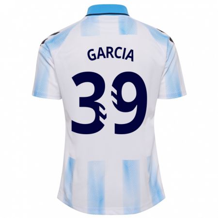 Kandiny Niño Camiseta Claudia García #39 Blanco Azul 1ª Equipación 2023/24 La Camisa Chile