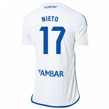 Kandiny Niño Camiseta Carlos Nieto #17 Blanco 1ª Equipación 2023/24 La Camisa Chile