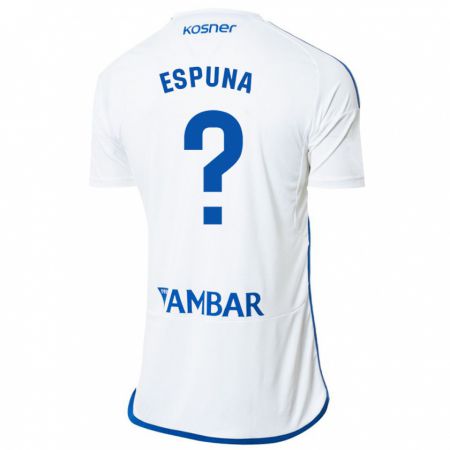 Kandiny Niño Camiseta Nico Espuña #0 Blanco 1ª Equipación 2023/24 La Camisa Chile