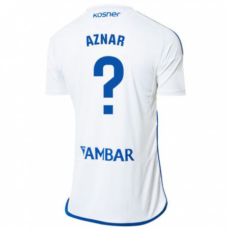 Kandiny Niño Camiseta Mario Aznar #0 Blanco 1ª Equipación 2023/24 La Camisa Chile