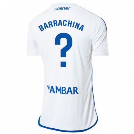 Kandiny Niño Camiseta Hugo Barrachina #0 Blanco 1ª Equipación 2023/24 La Camisa Chile