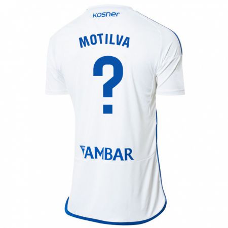 Kandiny Niño Camiseta Adrián Motilva #0 Blanco 1ª Equipación 2023/24 La Camisa Chile