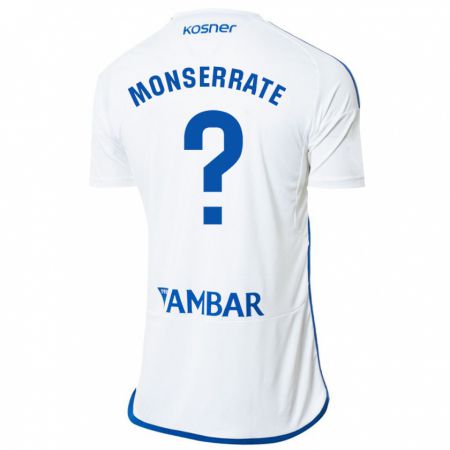 Kandiny Niño Camiseta Jano Monserrate #0 Blanco 1ª Equipación 2023/24 La Camisa Chile
