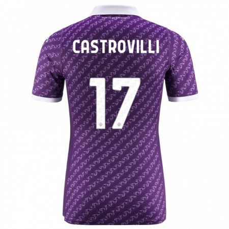 Kandiny Niño Camiseta Gaetano Castrovilli #17 Violeta 1ª Equipación 2023/24 La Camisa Chile