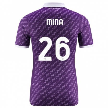 Kandiny Niño Camiseta Yerry Mina #26 Violeta 1ª Equipación 2023/24 La Camisa Chile