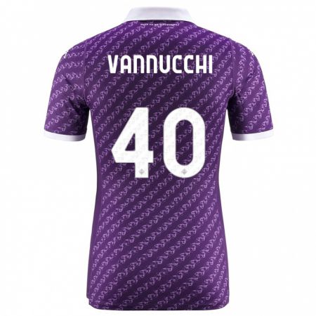 Kandiny Niño Camiseta Tommaso Vannucchi #40 Violeta 1ª Equipación 2023/24 La Camisa Chile