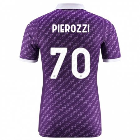 Kandiny Niño Camiseta Niccolò Pierozzi #70 Violeta 1ª Equipación 2023/24 La Camisa Chile