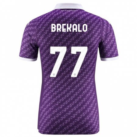 Kandiny Niño Camiseta Josip Brekalo #77 Violeta 1ª Equipación 2023/24 La Camisa Chile