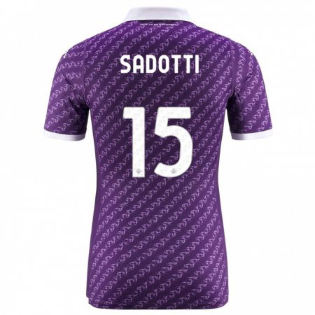 Kandiny Niño Camiseta Edoardo Sadotti #15 Violeta 1ª Equipación 2023/24 La Camisa Chile