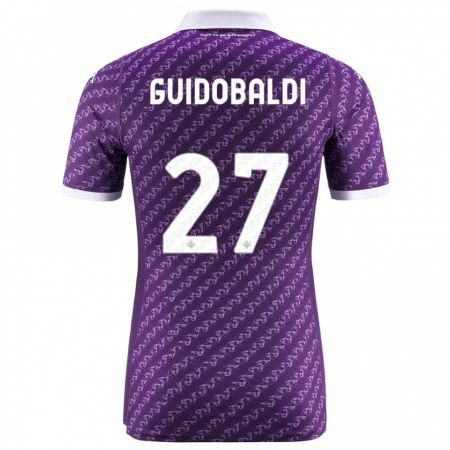Kandiny Niño Camiseta Filippo Guidobaldi #27 Violeta 1ª Equipación 2023/24 La Camisa Chile