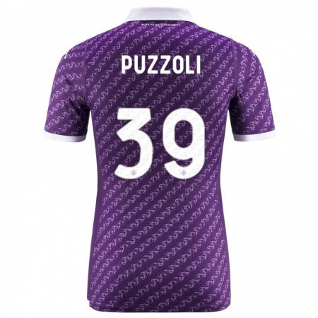 Kandiny Niño Camiseta Giorgio Puzzoli #39 Violeta 1ª Equipación 2023/24 La Camisa Chile