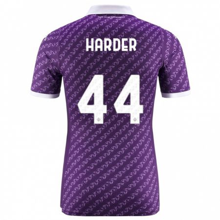 Kandiny Niño Camiseta Jonas Harder #44 Violeta 1ª Equipación 2023/24 La Camisa Chile