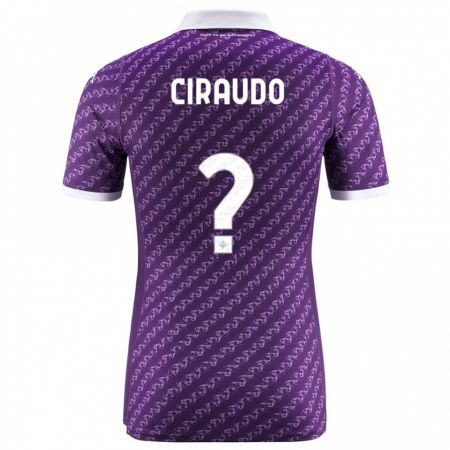 Kandiny Niño Camiseta Alessio Ciraudo #0 Violeta 1ª Equipación 2023/24 La Camisa Chile