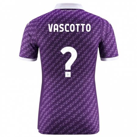 Kandiny Niño Camiseta Edoardo Vascotto #0 Violeta 1ª Equipación 2023/24 La Camisa Chile
