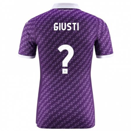 Kandiny Niño Camiseta Edoardo Giusti #0 Violeta 1ª Equipación 2023/24 La Camisa Chile