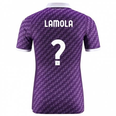 Kandiny Niño Camiseta Lorenzo Lamola #0 Violeta 1ª Equipación 2023/24 La Camisa Chile