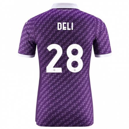 Kandiny Niño Camiseta Lapo Deli #28 Violeta 1ª Equipación 2023/24 La Camisa Chile