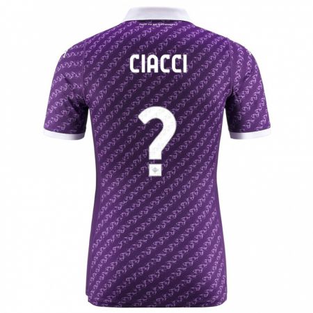 Kandiny Niño Camiseta Niccolò Ciacci #0 Violeta 1ª Equipación 2023/24 La Camisa Chile