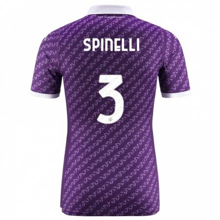 Kandiny Niño Camiseta Giorgia Spinelli #3 Violeta 1ª Equipación 2023/24 La Camisa Chile