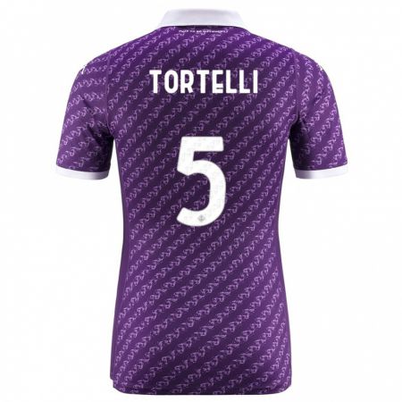 Kandiny Niño Camiseta Alice Tortelli #5 Violeta 1ª Equipación 2023/24 La Camisa Chile