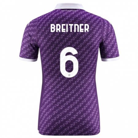 Kandiny Niño Camiseta Stephanie Breitner #6 Violeta 1ª Equipación 2023/24 La Camisa Chile