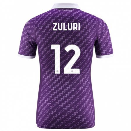 Kandiny Niño Camiseta Athena Zuluri #12 Violeta 1ª Equipación 2023/24 La Camisa Chile