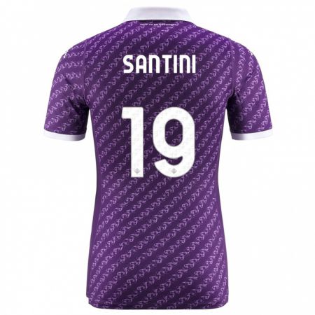 Kandiny Niño Camiseta Margherita Santini #19 Violeta 1ª Equipación 2023/24 La Camisa Chile