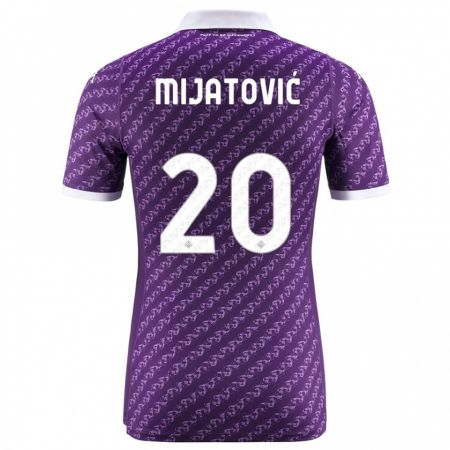 Kandiny Niño Camiseta Milica Mijatović #20 Violeta 1ª Equipación 2023/24 La Camisa Chile
