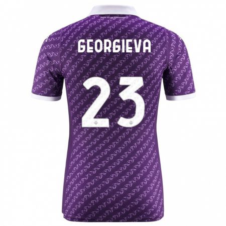 Kandiny Niño Camiseta Marina Georgieva #23 Violeta 1ª Equipación 2023/24 La Camisa Chile