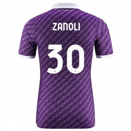 Kandiny Niño Camiseta Martina Zanoli #30 Violeta 1ª Equipación 2023/24 La Camisa Chile