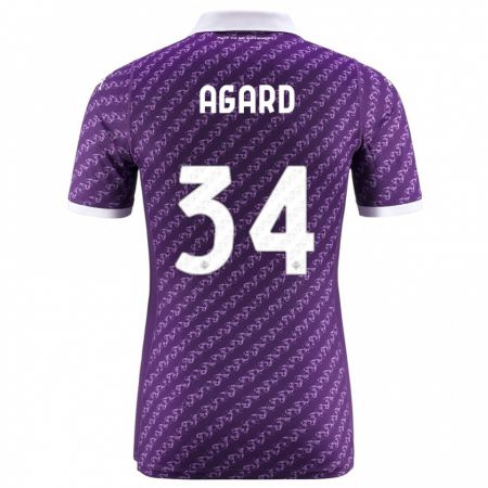 Kandiny Niño Camiseta Laura Agard #34 Violeta 1ª Equipación 2023/24 La Camisa Chile