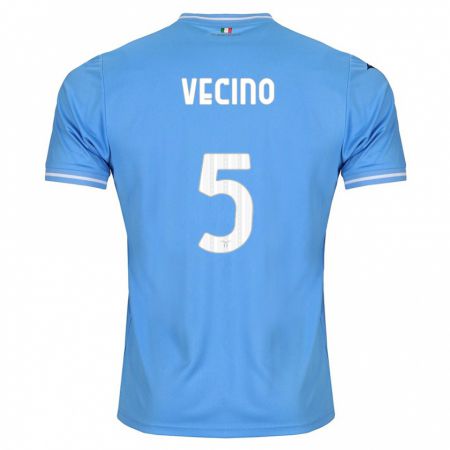 Kandiny Niño Camiseta Matías Vecino #5 Azul 1ª Equipación 2023/24 La Camisa Chile