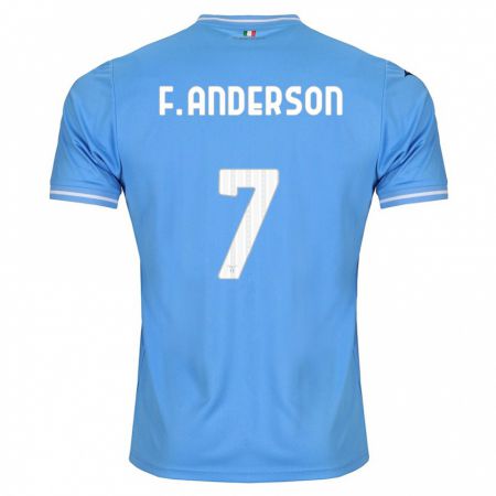Kandiny Niño Camiseta Felipe Anderson #7 Azul 1ª Equipación 2023/24 La Camisa Chile