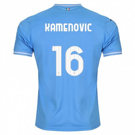Kandiny Niño Camiseta Dimitrije Kamenović #16 Azul 1ª Equipación 2023/24 La Camisa Chile