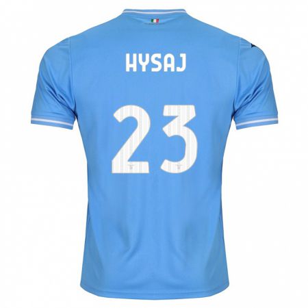 Kandiny Niño Camiseta Elseid Hysaj #23 Azul 1ª Equipación 2023/24 La Camisa Chile