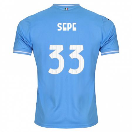 Kandiny Niño Camiseta Luigi Sepe #33 Azul 1ª Equipación 2023/24 La Camisa Chile
