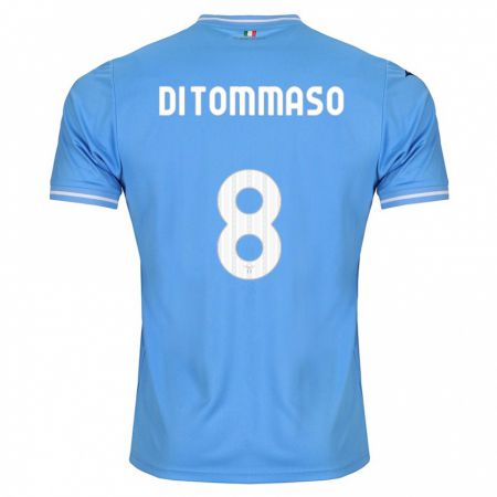 Kandiny Niño Camiseta Leonardo Di Tommaso #8 Azul 1ª Equipación 2023/24 La Camisa Chile